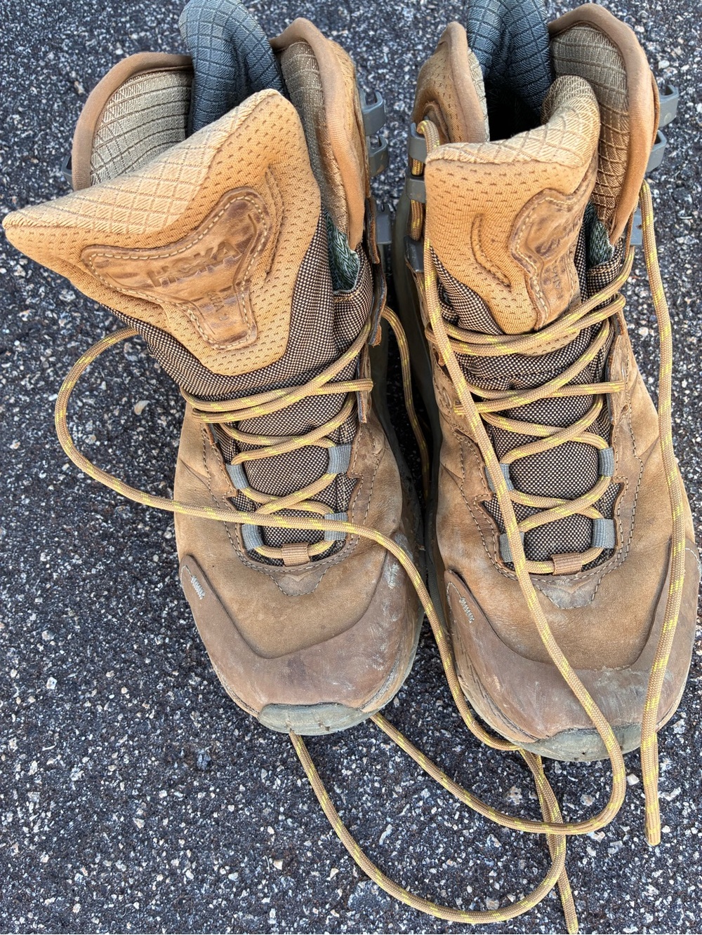 Hoka One One Brown Lace-Up Hiking Boots